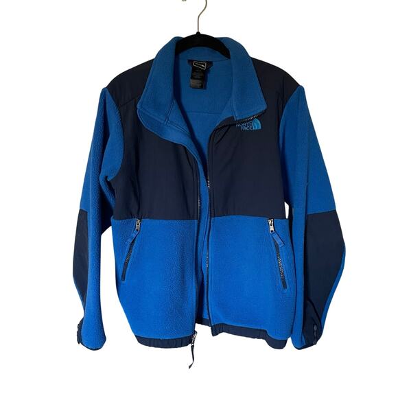 The North Face Denali zip up Jacket Youth size L 14/16 Fleece Blue Fall Outdoors - Picture 1 of 4